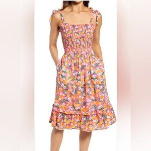 Draper James never-worn orange-print dress, XL